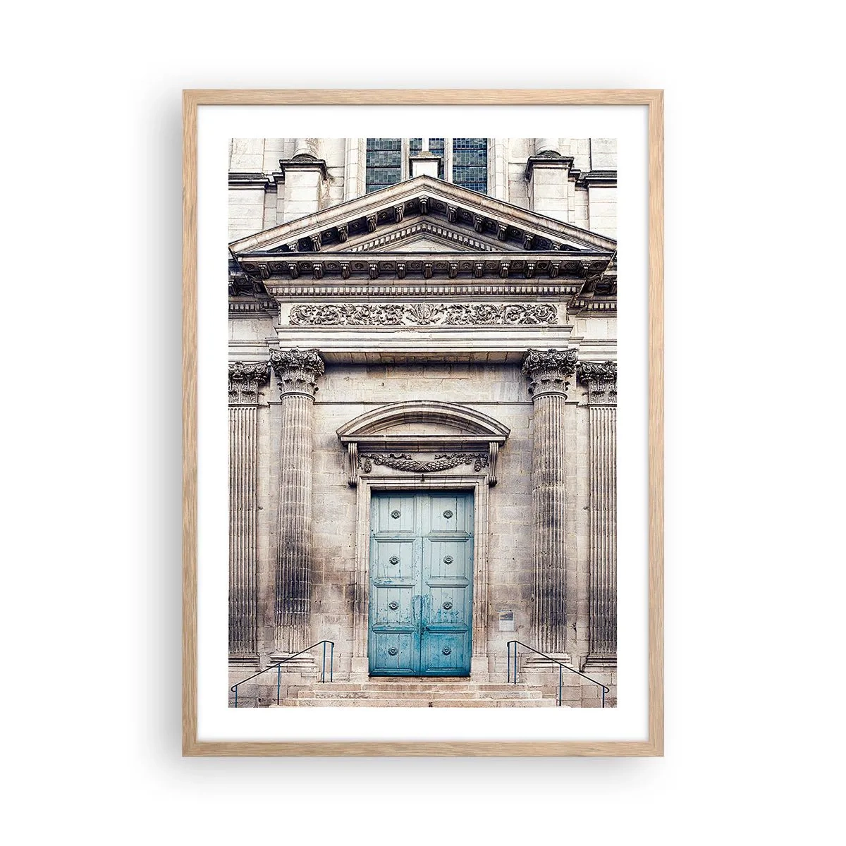 Poster in cornice rovere chiaro - La porta del mondo dello spirito - 50x70 cm