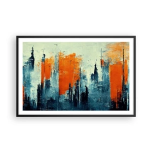 Poster in cornice nera - Paesaggio moderno - 91x61 cm