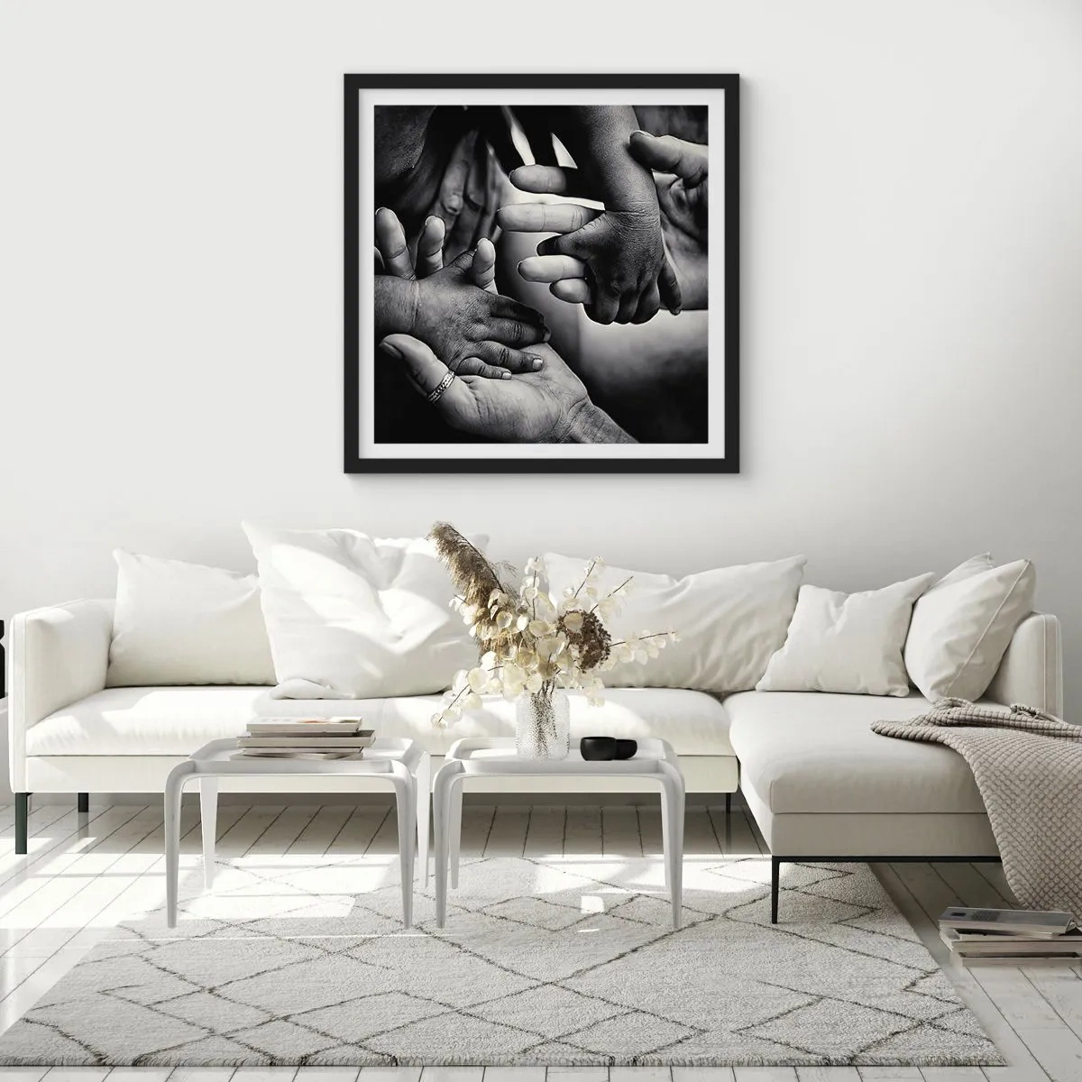 Poster in cornice nera - Umanità - 50x50 cm