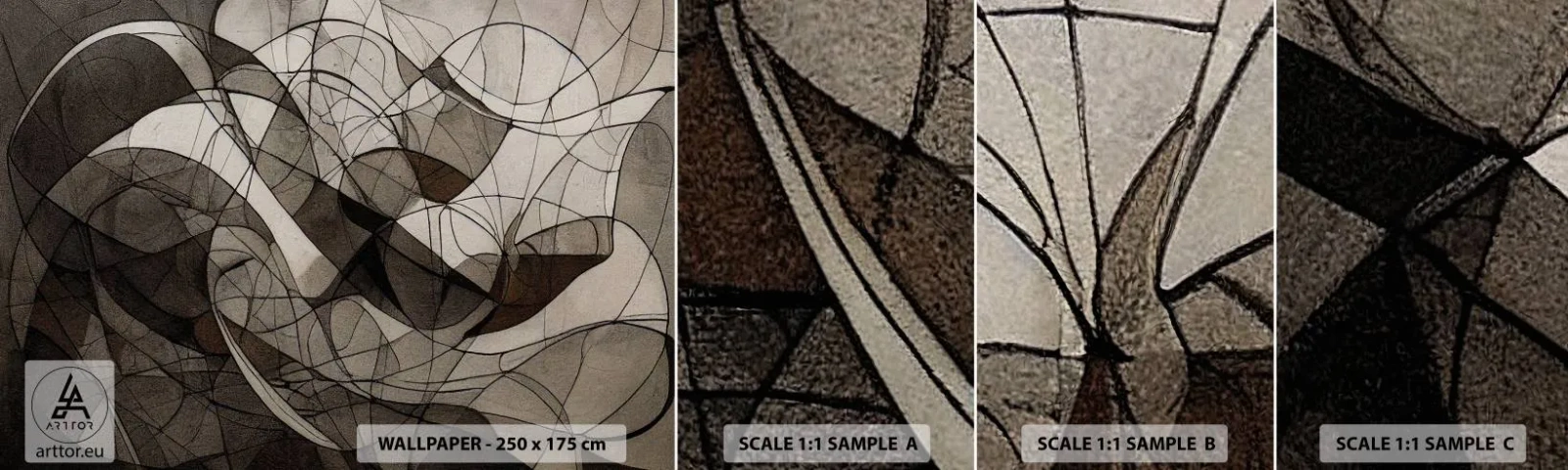Campione Di Fotomurale Standard Eco - La circolazione dei colori della terra - Pezzo, Contemporaneo, Pastello - 100x30 cm
