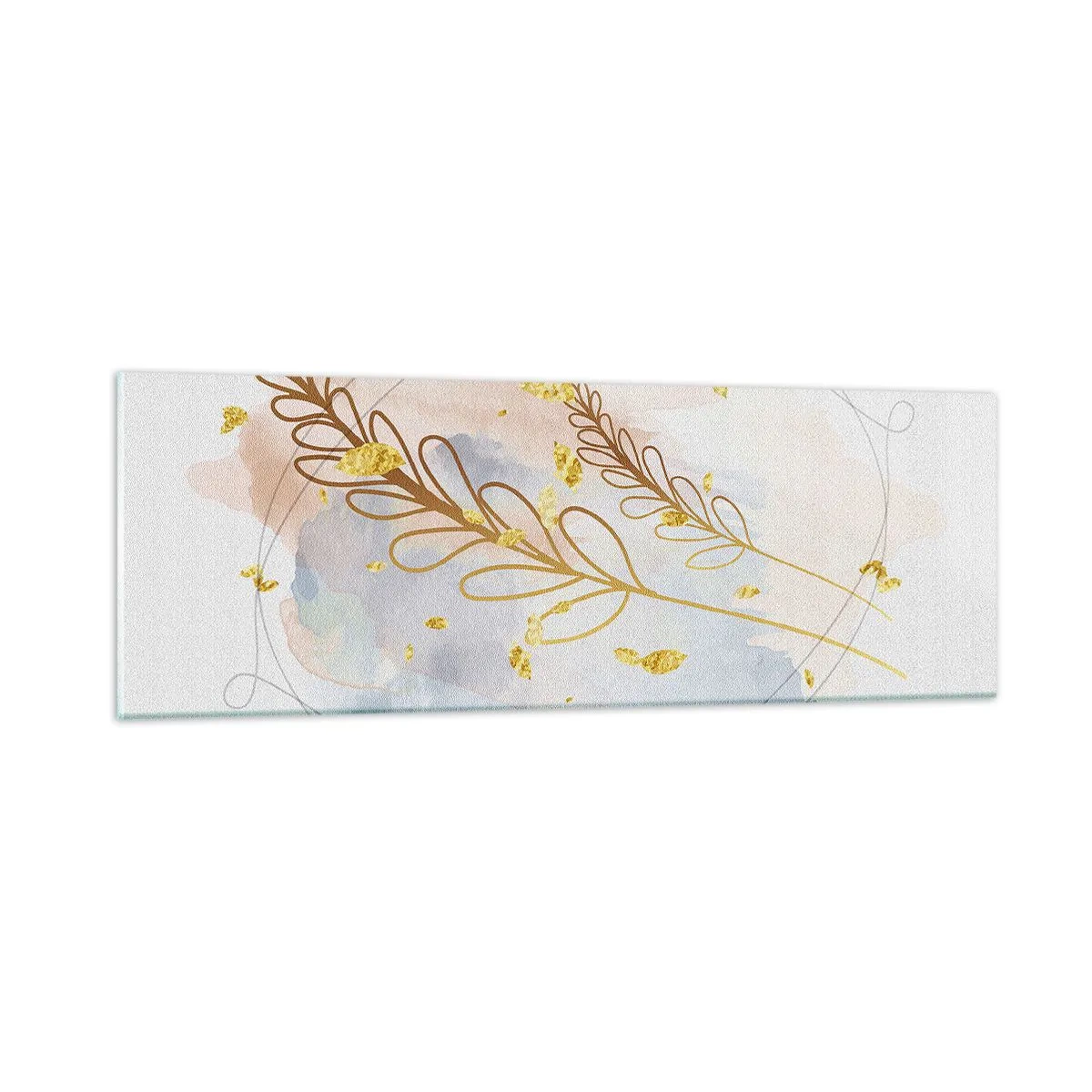 Quadro su vetro - Soffio d'oro - 90x30 cm