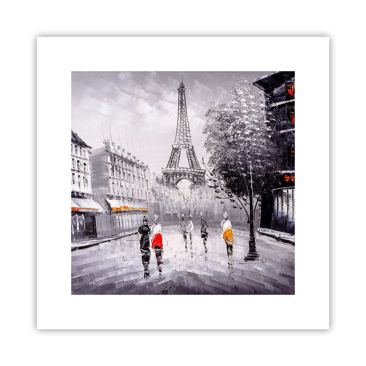 Poster - Passeggiata a Parigi - 30x30 cm