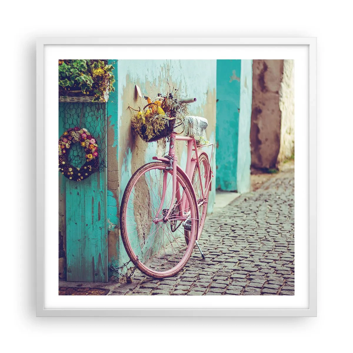 Poster in cornice bianca - Torno subito - 60x60 cm