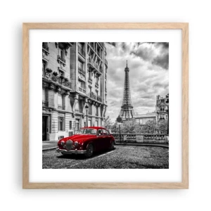 Poster in cornice rovere chiaro - Predatore in città - 40x40 cm