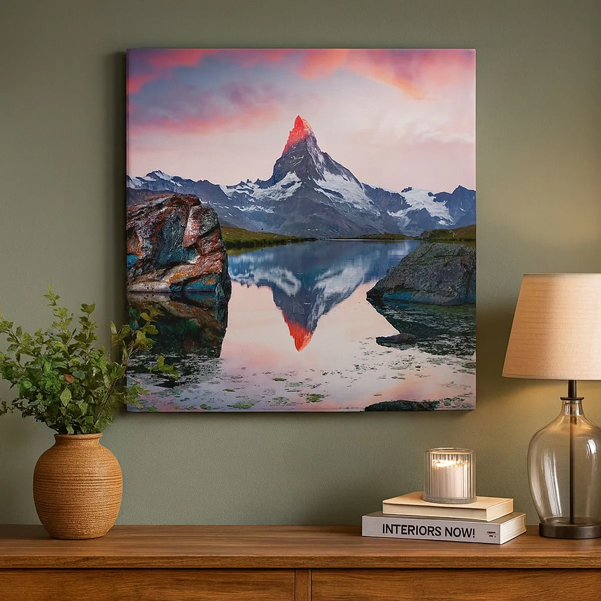 Quadro su tela - Stampe su Tela - Il cuore dei monti è rovente - 30x30 cm