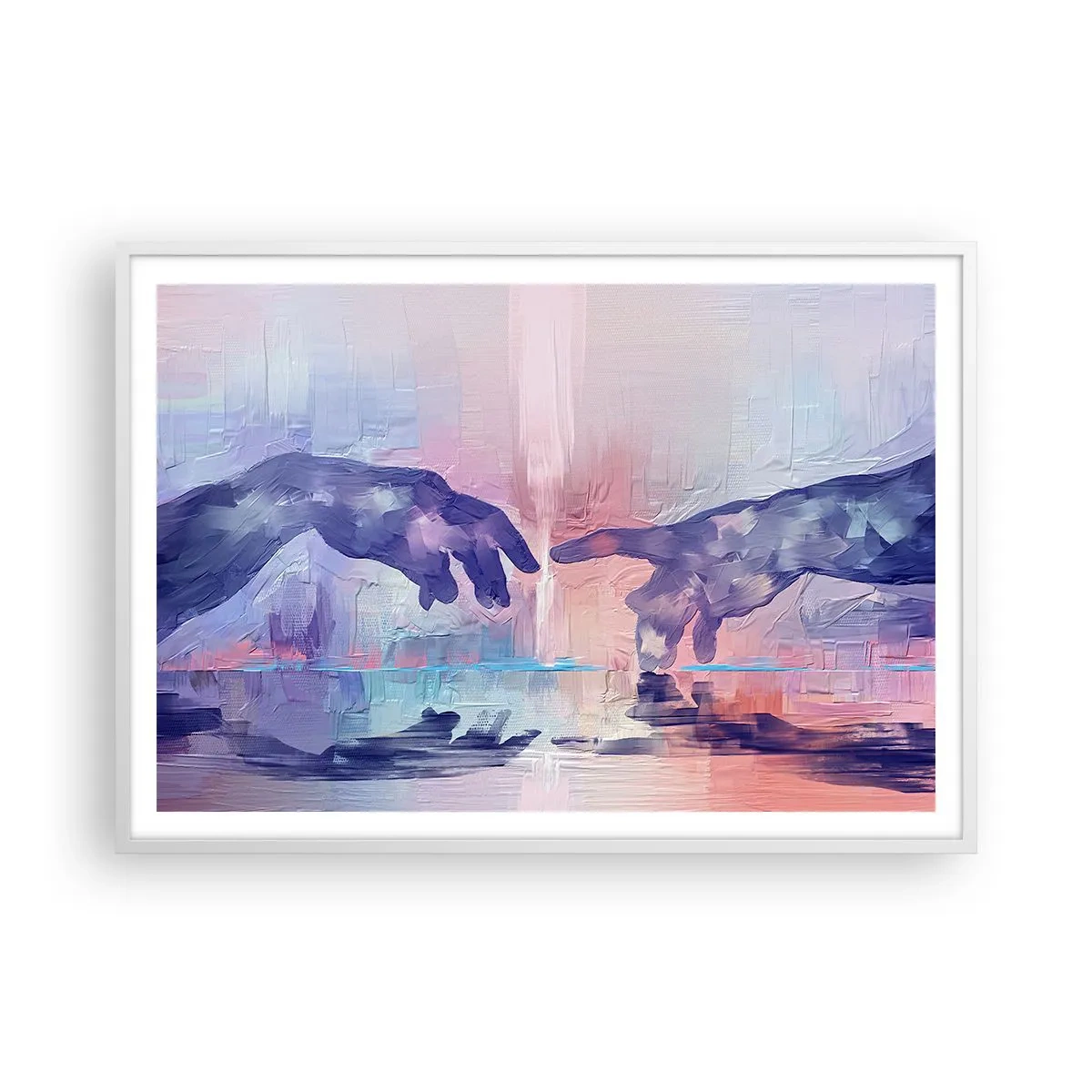 Poster in cornice bianca - La scintilla divina della vita - 100x70 cm