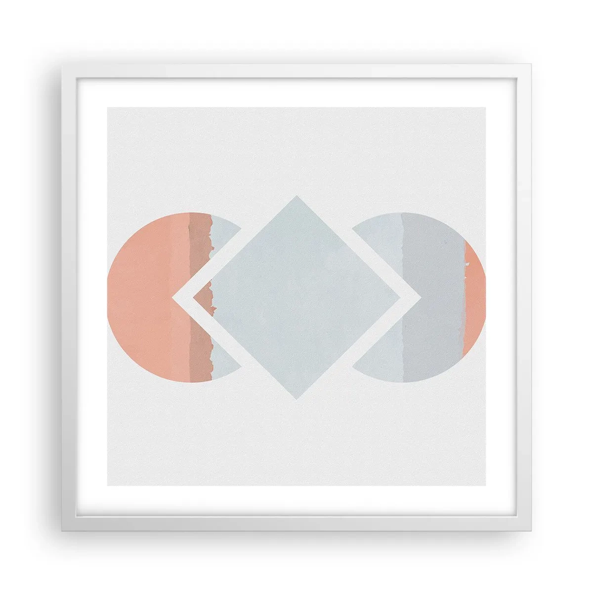 Poster in cornice bianca - La situazione è chiara - 50x50 cm