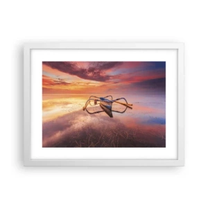 Poster in cornice bianca - La pace della sera tropicale - 40x30 cm