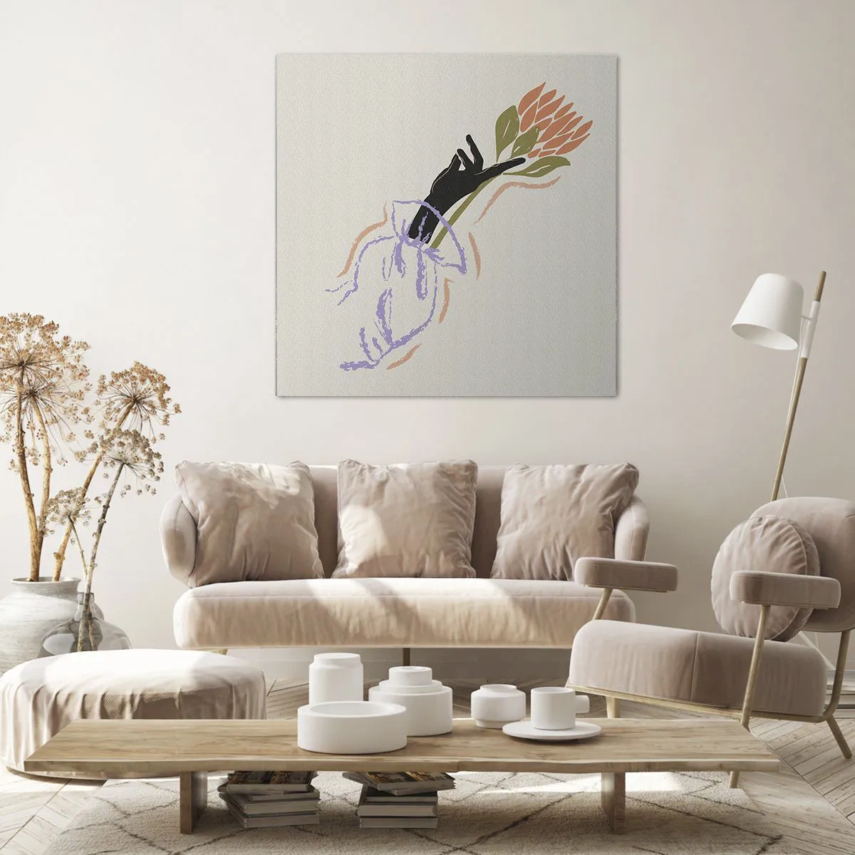 Quadro su tela - Stampe su Tela - Tocco delicato - 70x70 cm