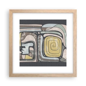 Poster in cornice rovere chiaro - Astrazione in spirito precolombiano - 30x30 cm