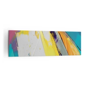 Quadro su tela - Stampe su Tela - Una composizione astratta dai colori intensi - 160x50cm - Anatomia della luce - Decorazione murale moderna per soggiorno e camera da letto ARTTOR