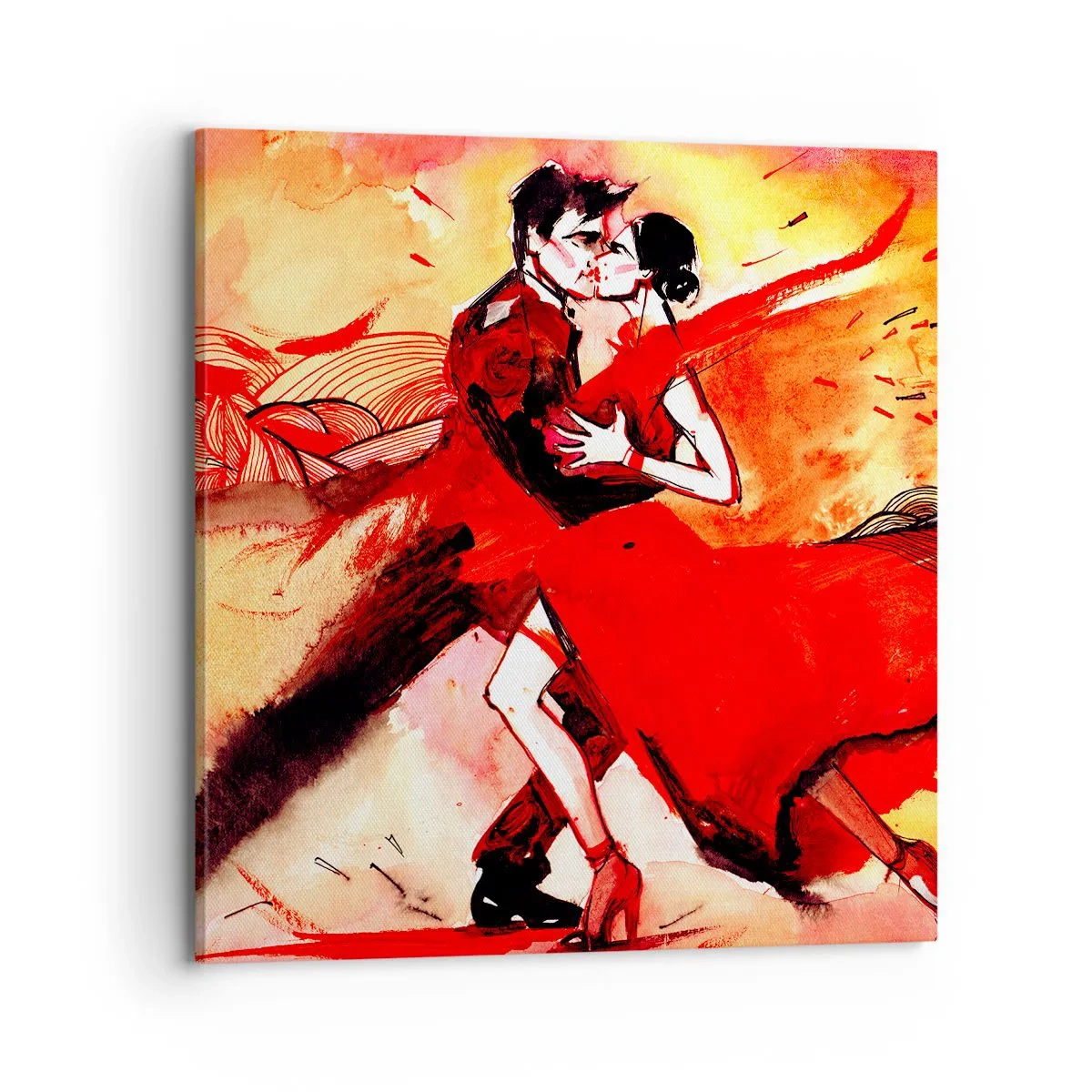 Quadro su tela - Stampe su Tela - Il ritmo porpora della passione - 70x70 cm