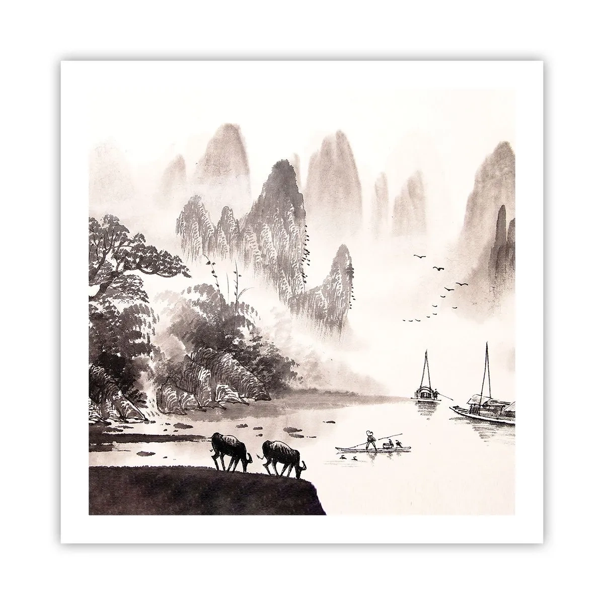 Poster - L'esotica quotidianità dell'Oriente - 60x60 cm