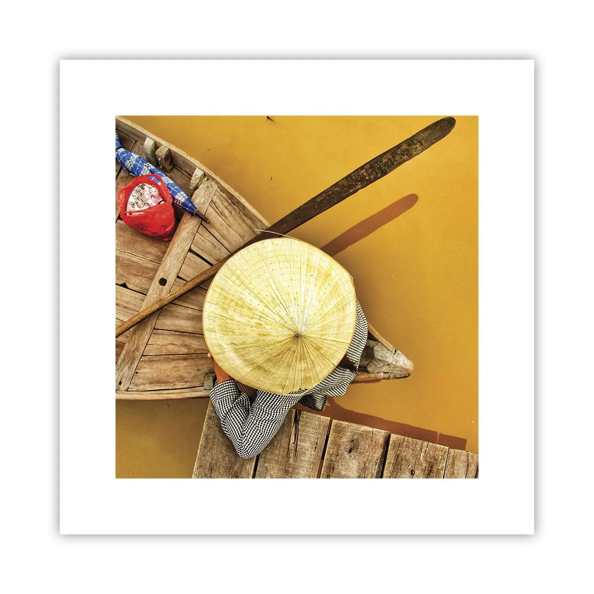 Poster - Vita sul Fiume Giallo - 30x30 cm