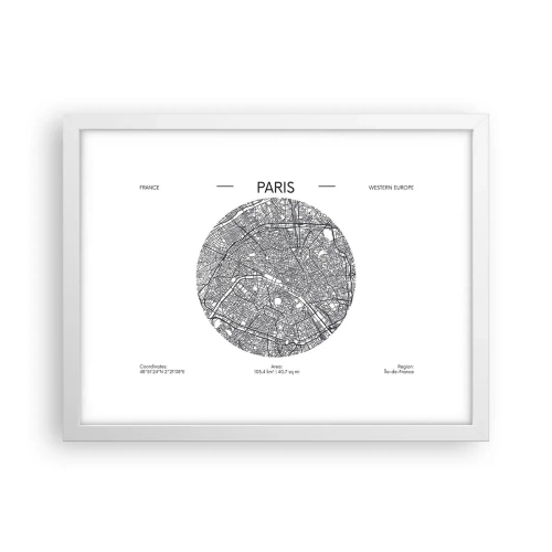 Poster in cornice bianca - Anatomia di Parigi - 40x30 cm
