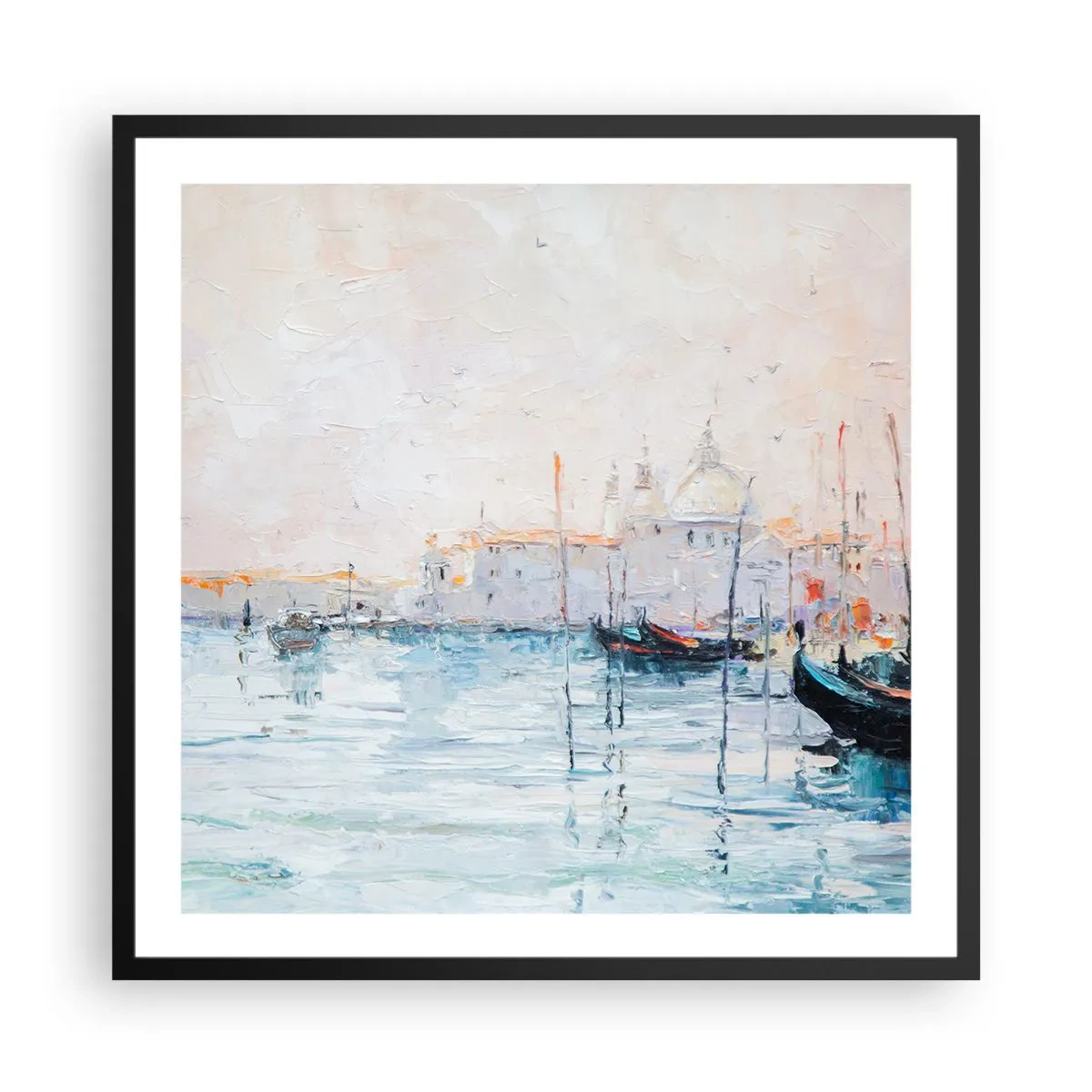 Poster in cornice nera - Dopo l'acqua, dopo la nebbia - 60x60 cm