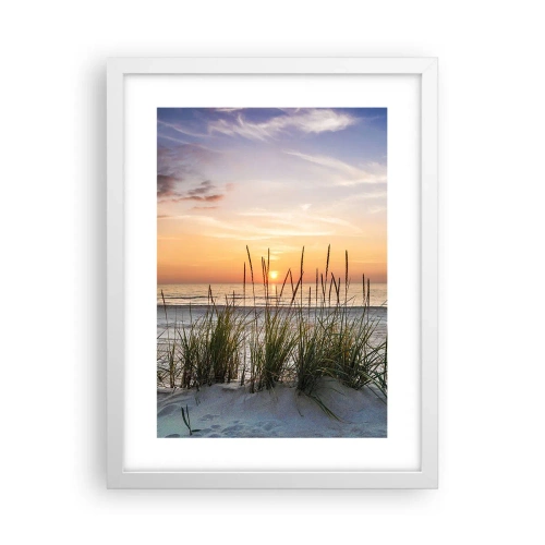 Poster in cornice bianca - Guarda, pensa, senti - 30x40 cm