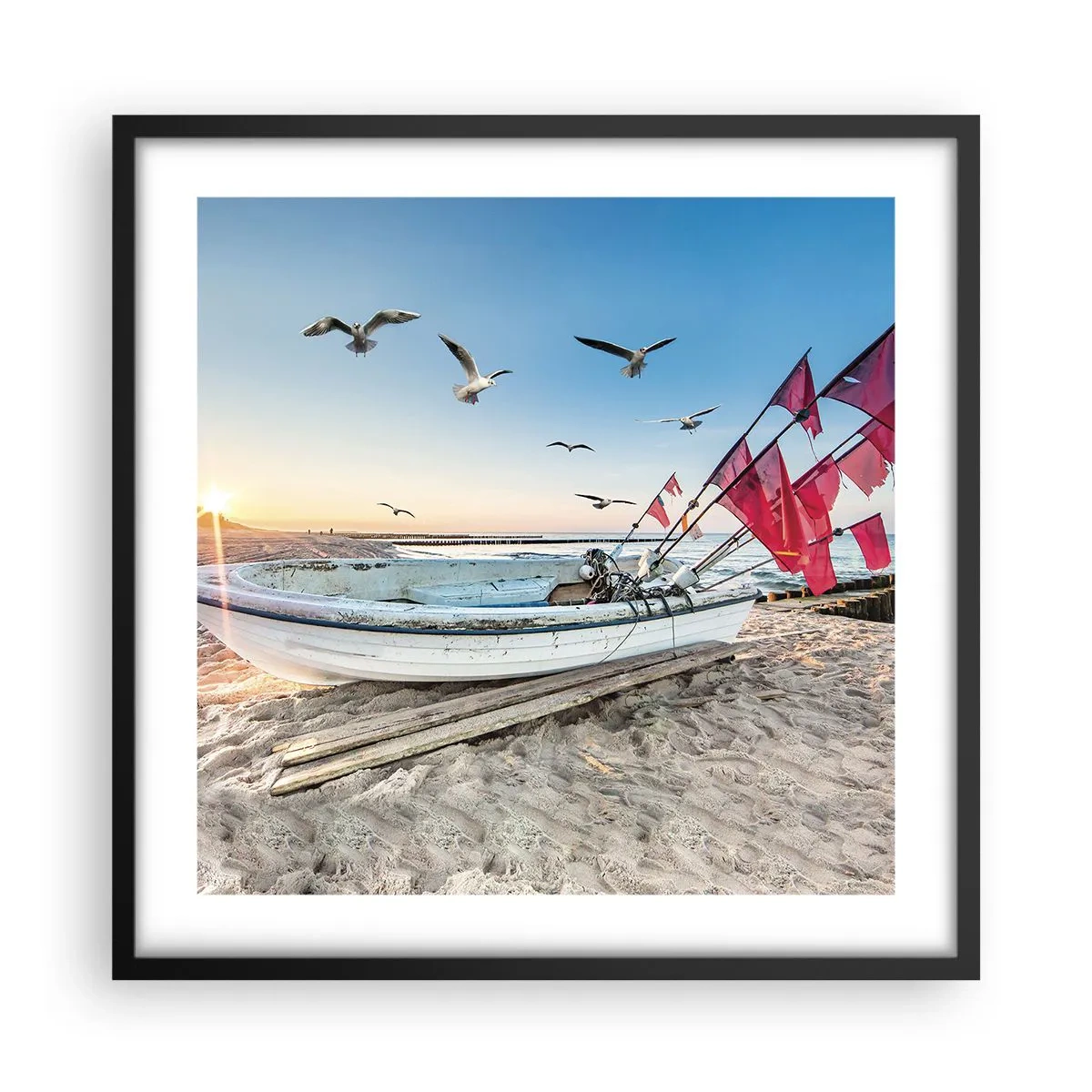 Poster in cornice nera - Meritato riposo - 50x50 cm