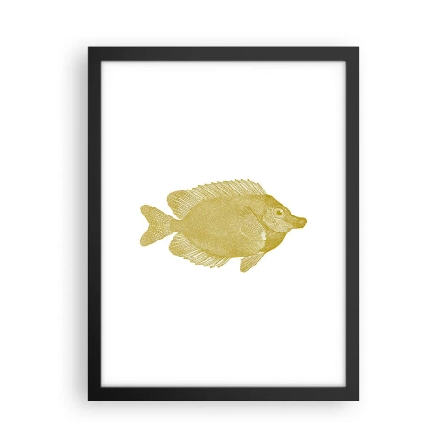 Poster in cornice nera - Pesce e basta - 30x40 cm