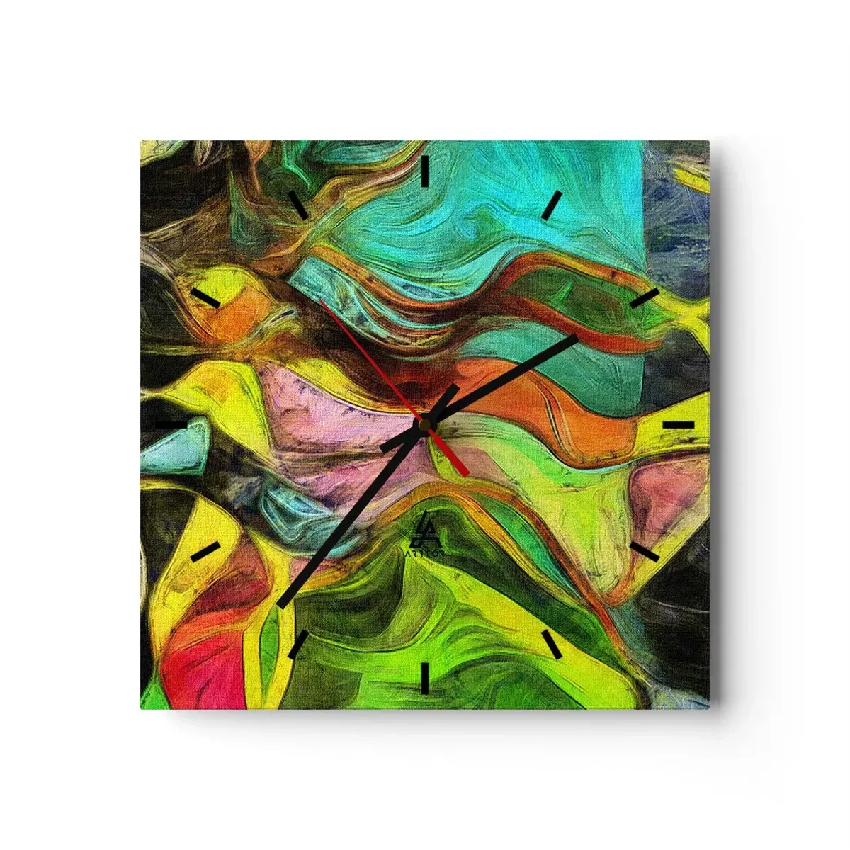 Orologio da parete - Orologio in Vetro - Il movimento è vita - 40x40 cm