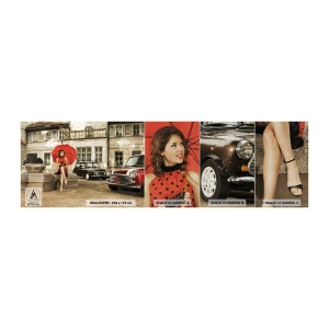 Campione di Fotomurale Premium Sand - Piccolo viaggio sentimentale - Donna, Architettura, Auto - 100x30 cm