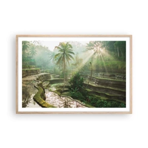 Poster in cornice rovere chiaro - Crescere al sole - 91x61 cm