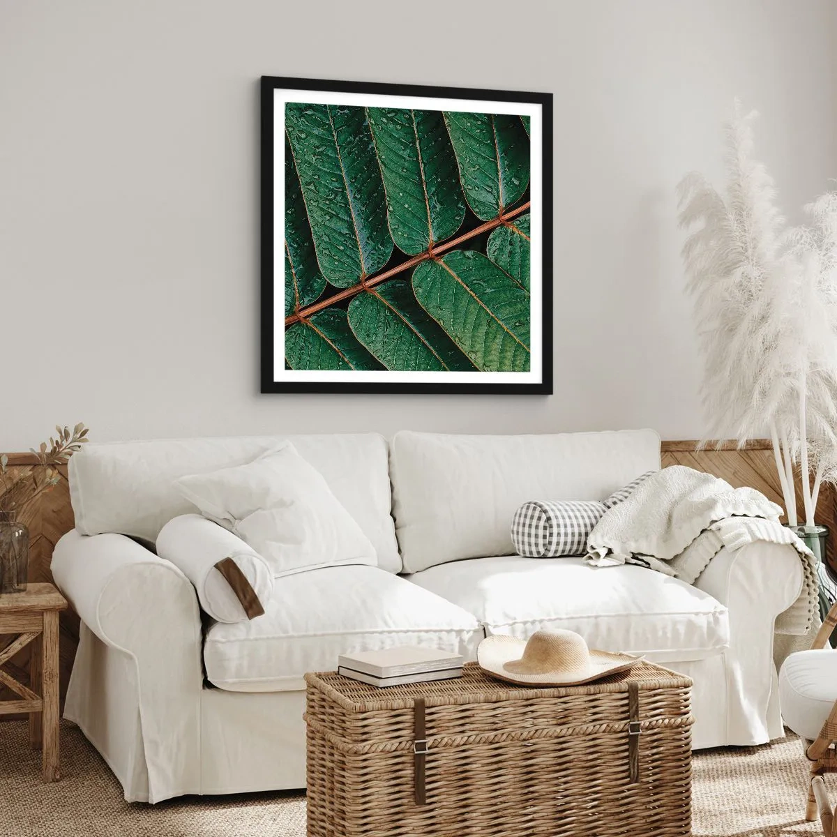 Poster in cornice nera - Al ritmo verde - 50x50 cm
