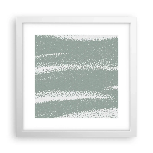 Poster in cornice bianca - Astrazione in clima invernale - 30x30 cm