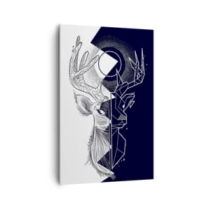 Quadro su tela - Stampe su Tela - Geometria e natura in una composizione simbolica - 80x120cm - Lotta e unità degli opposti - Decorazione murale moderna per soggiorno e camera da letto ARTTOR