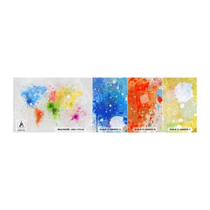 Campione Di Fotomurale Standard Eco - Tutti i colori del mondo - Mappa del mondo, Continenti, Viaggi - 100x30 cm