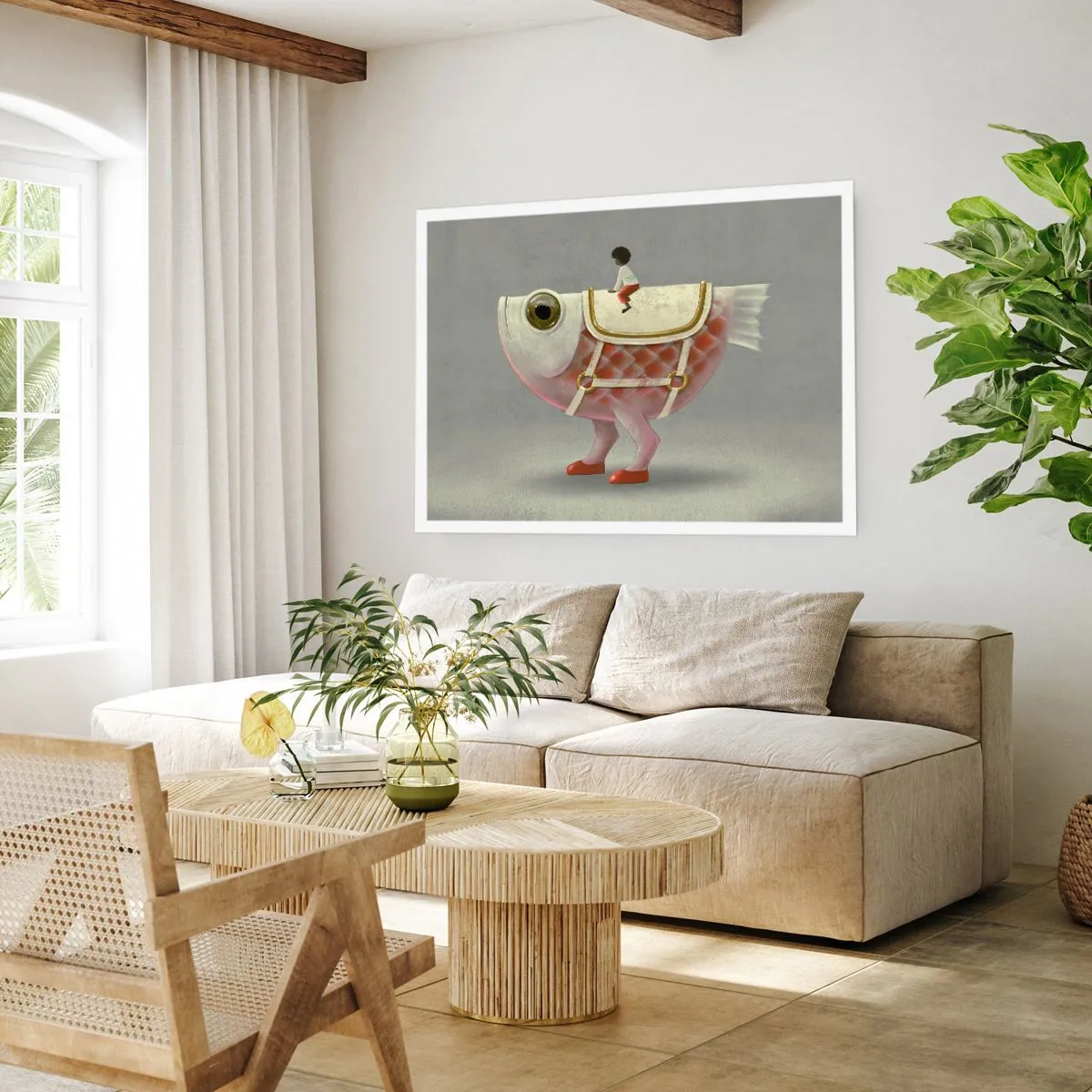 Poster - Il cavaliere del pesce - 40x30 cm