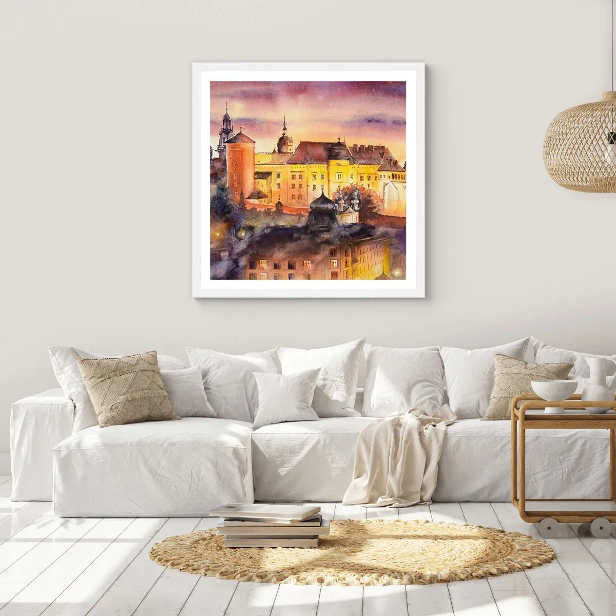 Poster in cornice bianca - Storia e fiaba - 50x50 cm