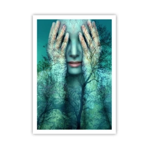 Poster - Immersa nel blu - 70x100 cm