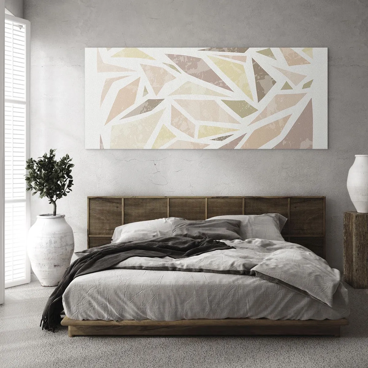 Quadro su vetro - Composizione da vetrata - 90x30 cm