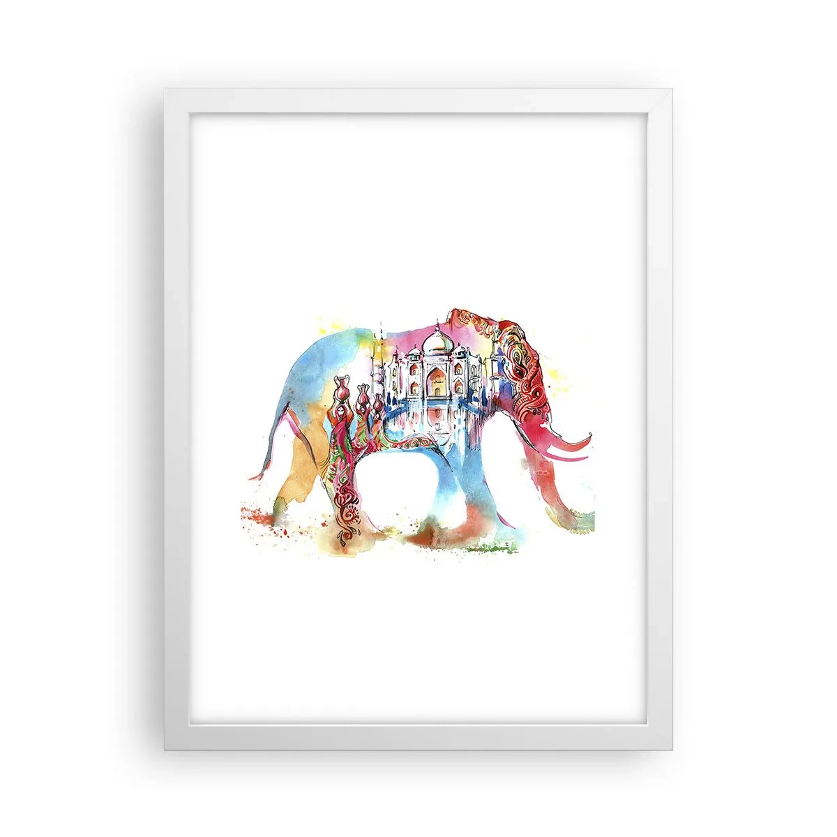 Poster in cornice bianca - India: aura d'amore - 30x40 cm