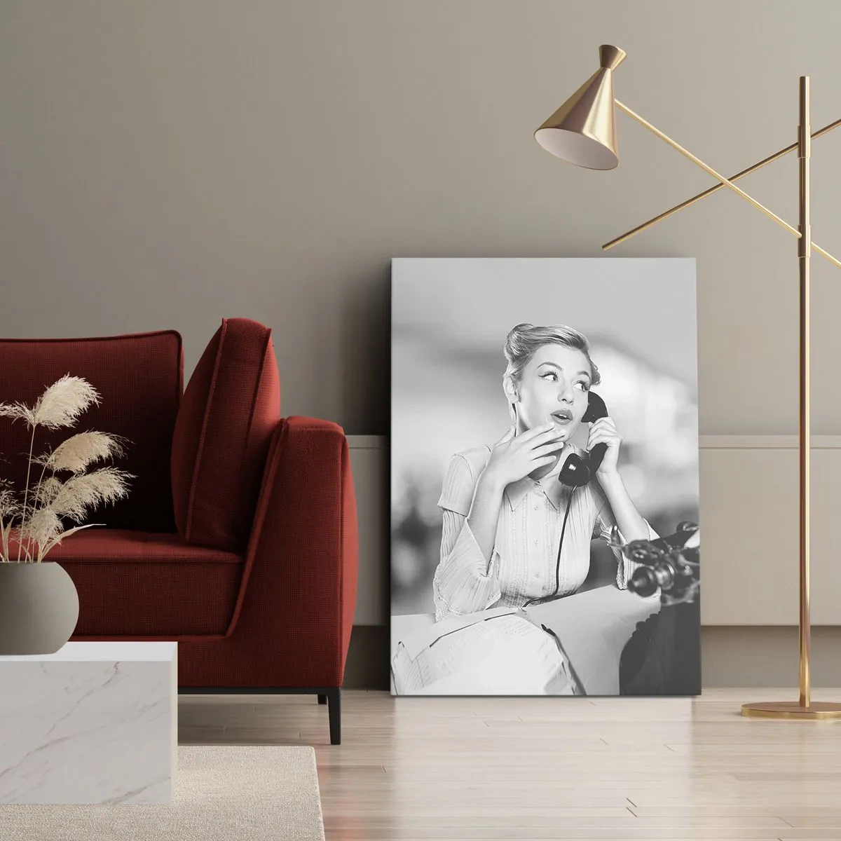 Quadro su tela - Stampe su Tela - Salve, qui gli anni '50 - 55x100 cm