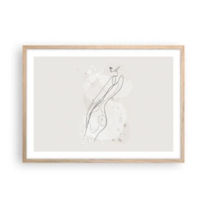 Poster in cornice rovere chiaro - Errando con lo sguardo - 70x50 cm