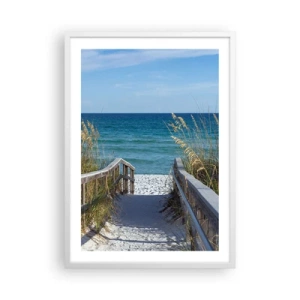 Poster in cornice bianca - Al sole, al vento - 50x70 cm