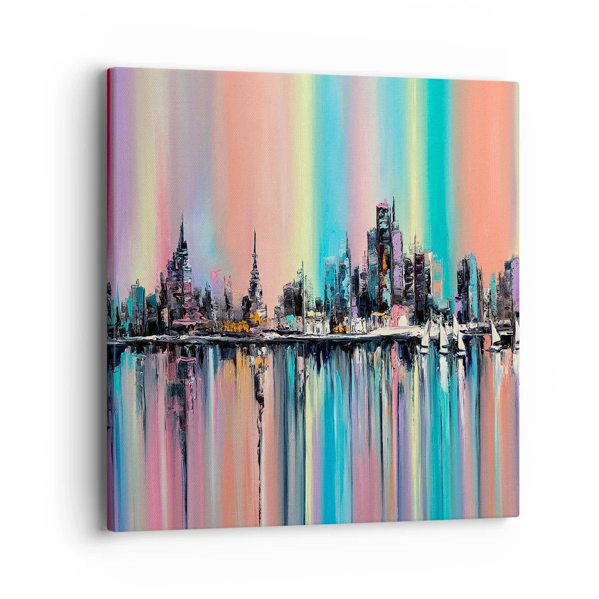 Quadro su tela - Stampe su Tela - Fluttuare alle luci della notte - 40x40 cm