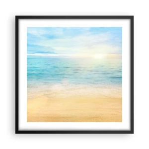 Poster in cornice nera - Il grande blu - 50x50 cm