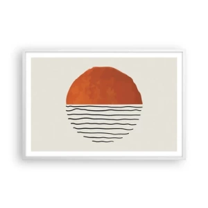 Poster in cornice bianca - Atmosfera giapponese - 91x61 cm