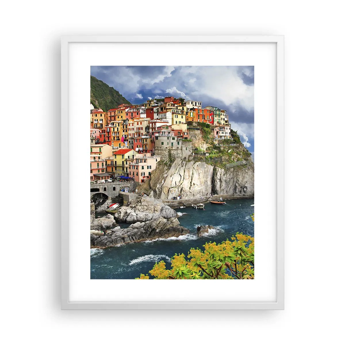 Poster in cornice bianca - Aggrappate alla roccia - 40x50 cm