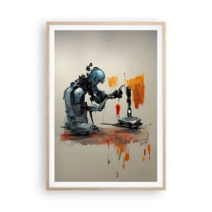 Poster in cornice rovere chiaro - È già domani... - 70x100 cm