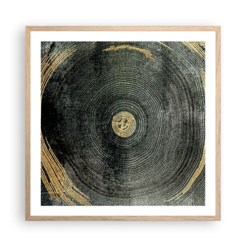 Poster in cornice rovere chiaro - Cambiamento e persistenza - 60x60 cm