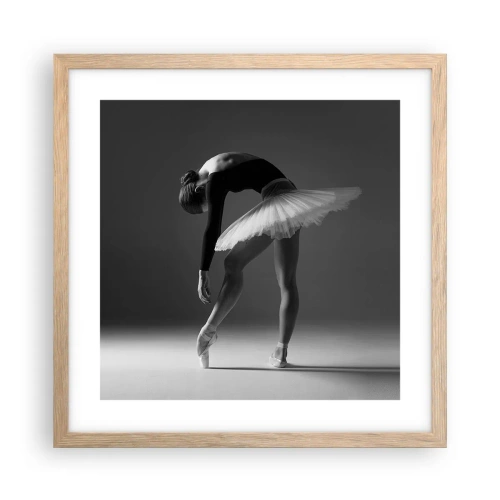 Poster in cornice rovere chiaro - Bella ballerina - 40x40 cm