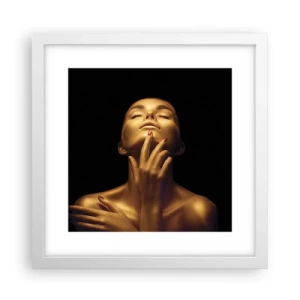 Poster in cornice bianca - Come seta d'oro - 30x30 cm
