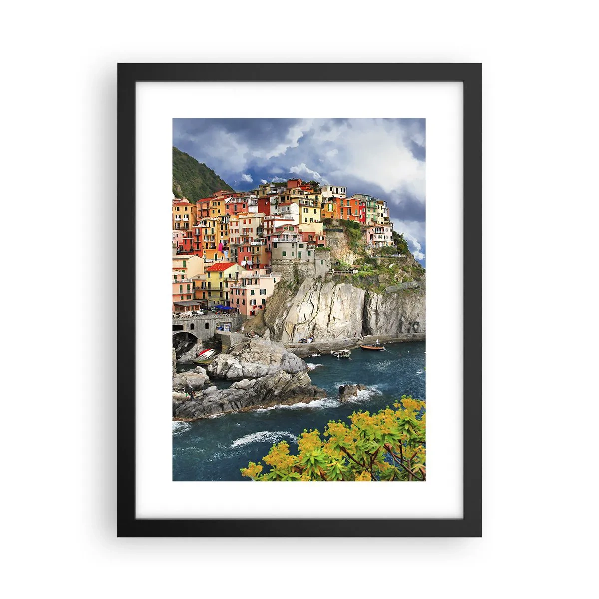 Poster in cornice nera - Aggrappate alla roccia - 30x40 cm