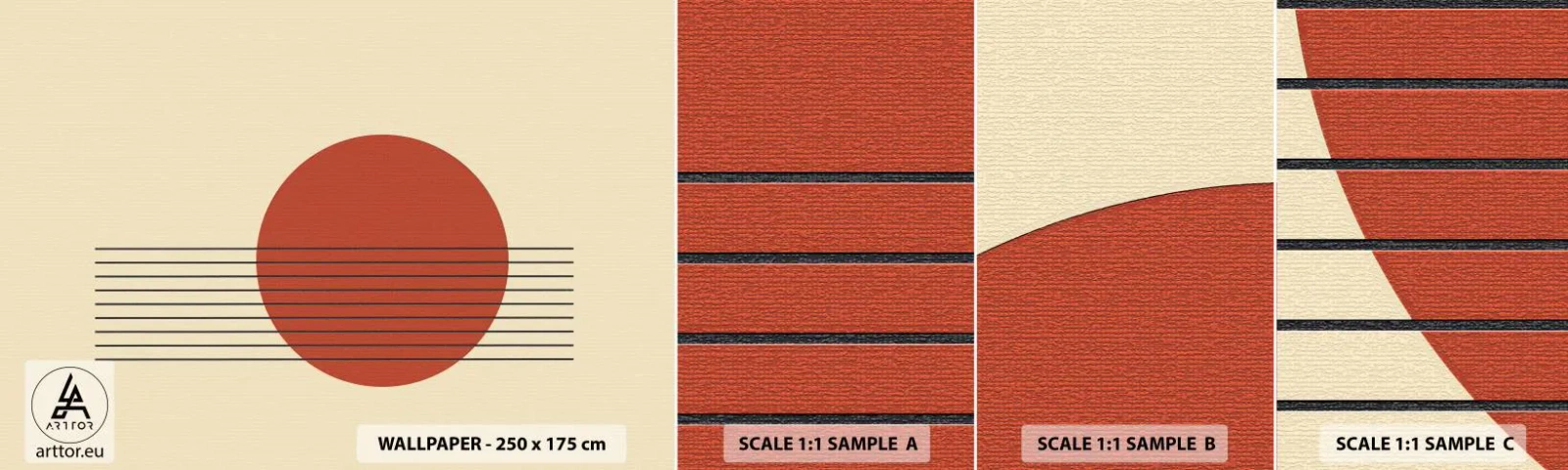 Campione Di Fotomurale Standard Eco - Nel cerchio e oltre - Astrazione, Pezzo, Grafica - 100x30 cm