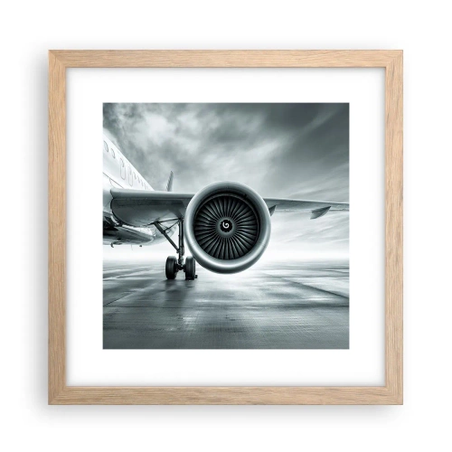 Poster in cornice rovere chiaro - C'è la forza! - 30x30 cm