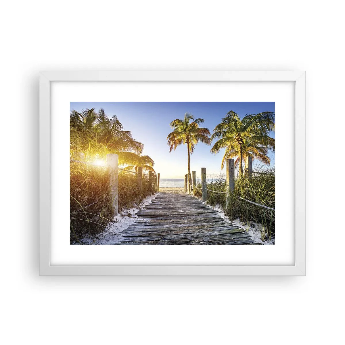 Poster in cornice bianca - Dritto in paradiso - 40x30 cm